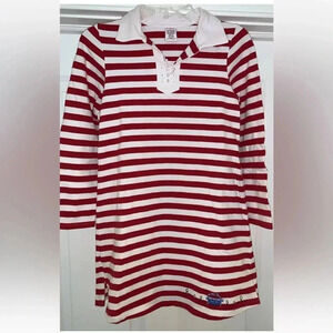 Vintage Girls Gymboree Sailor Dress Size 8 Yrs Striped Red And White Crab 2003